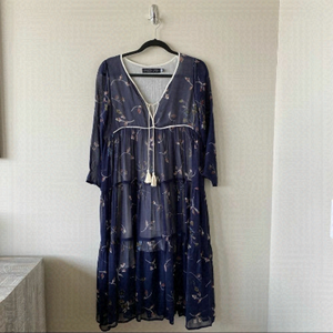 Christy DAWN-Paloma Midnight Floral Midi Dress